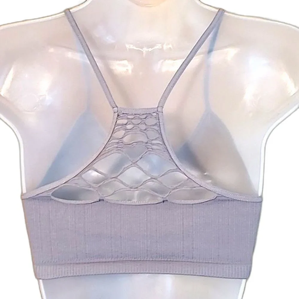 Free People Crop Cami Yoga Bralette Cut Out Athletic Tank Top Spaghetti Straps